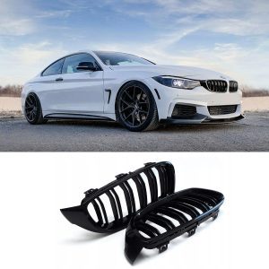 bmw 4 juodos dvigubos groteles