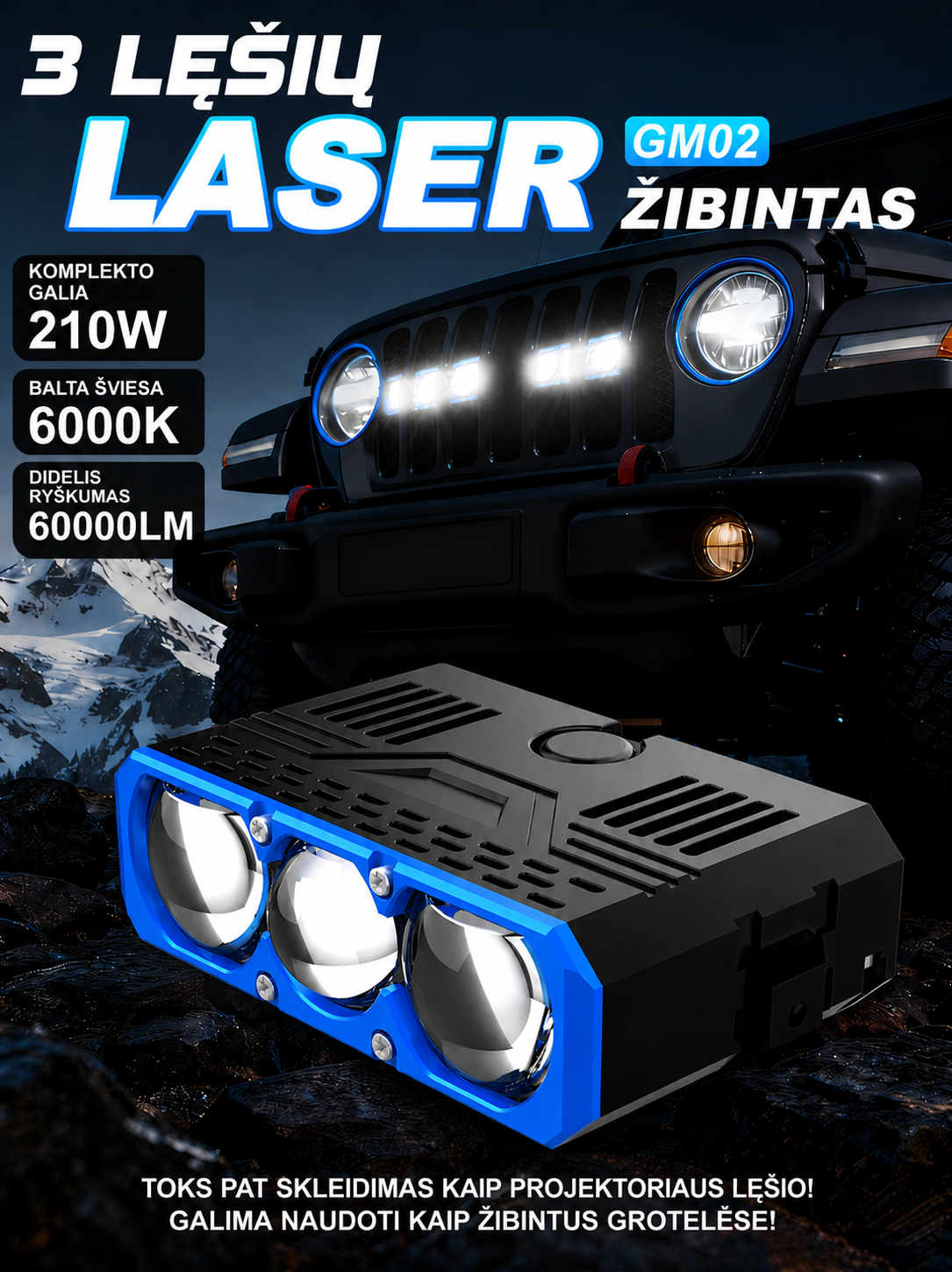 GM02 žibintas