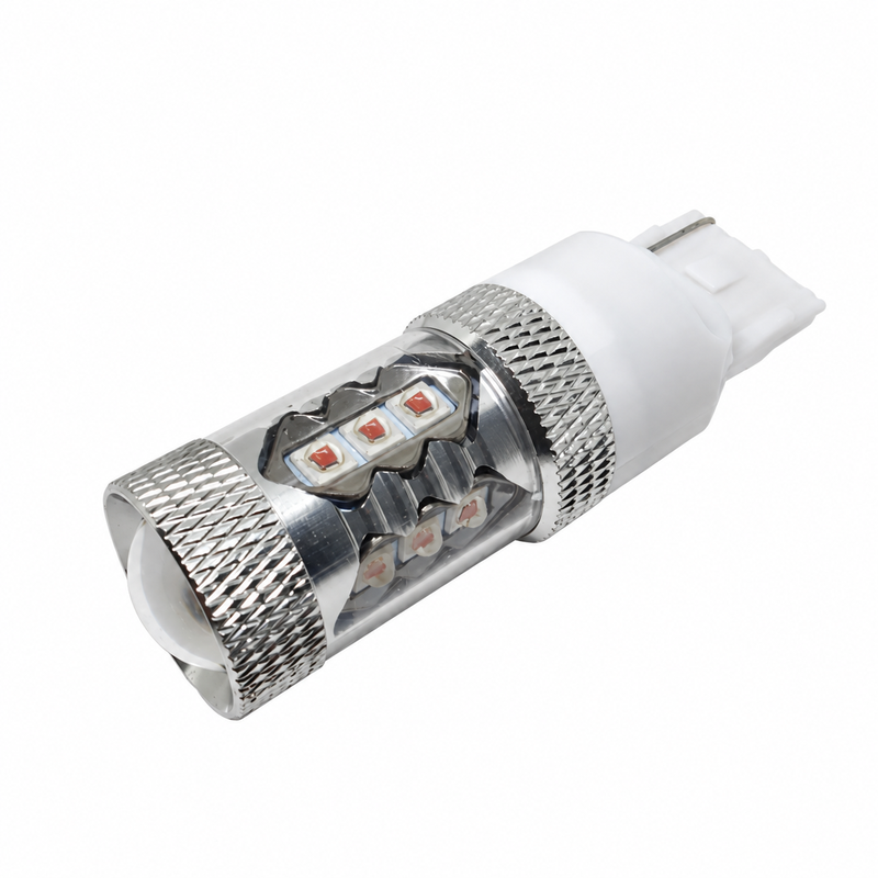 T20 7440 80W geltona LED lemputė JAV automobiliams