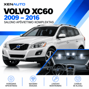 Volvo XC60 LED salono lemputės 2009–2016